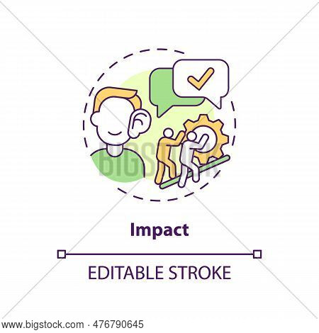 Impact Concept Icon. Life Changing. Sense Of Belonging. Community Support. Personal Growth. Positive