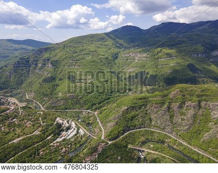 Aerial View Of Iskar Gorge Near Village Of Bov, Bulgaria