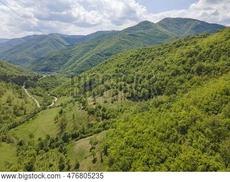 Aerial View Of Iskar River Gorge Near Village Of Ochindol, Bulgaria