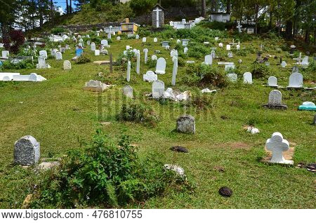 Modern Catholic Cemetery In Sagada, Philippines, Asia