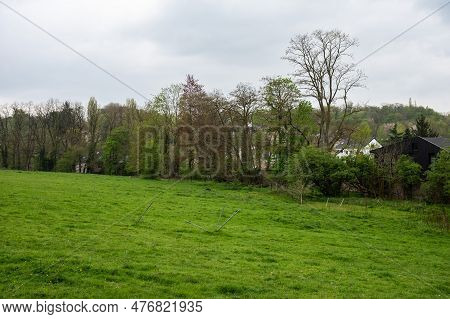 Green Fields And Trees At The Avijl Plateau Regional Park, Uccle, Brussels, Belgium