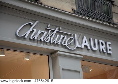 Bordeaux , Aquitaine  France - 05 09 2023 : Christine Laure Logo Brand And Text Sign On Wall Facade 