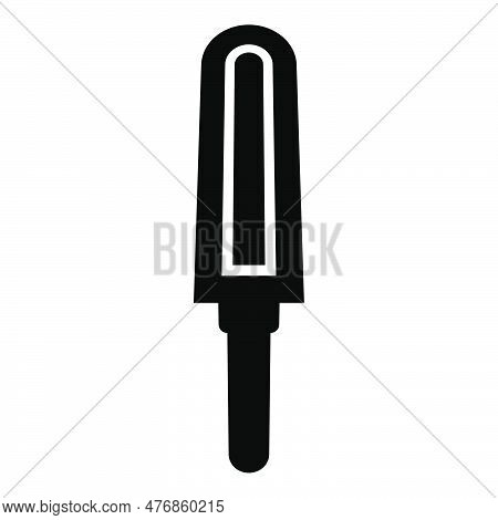 Hand Metal Detector Held Personal Airport Security Concept Scanner Icon Black Color Vector Illustrat