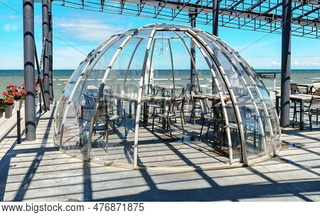 Zelenogradsk, Gnezdo Cafe, Kaliningrad Region, Russia, July 17, 2022. Cafe Under A Glass Dome. The P