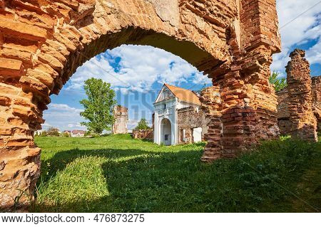 Old Ancient Gate, Arches And Ruins Of The Old Carthusian Monastery 1648-1666 Years In Bereza City, B