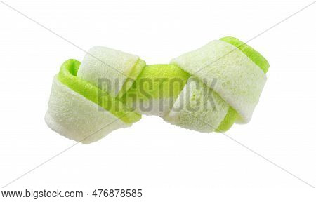 Chew Bone For Dog Isolated On White. Pet Treat