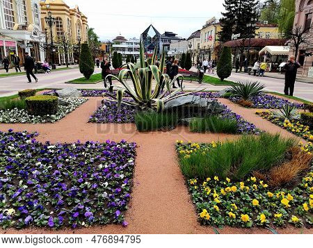 Кисловодск, Stavropol Territory, Russia. April 30, 2023. Kurortniy Boulevard, A Favorite Place For W