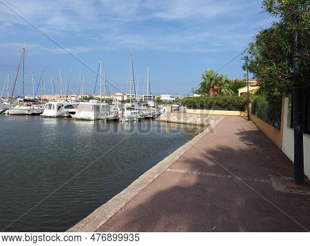 Image Of La Lagune In Saint-cyprien Sud, Located In The South Of France.