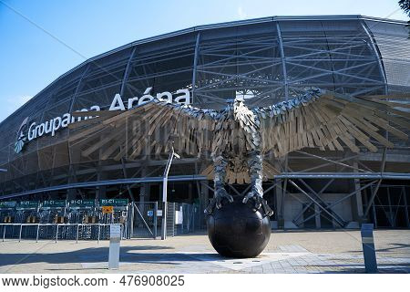 Groupama Arena Stadium In Budapest. The Entrance Gate To The Stadium. Budapest, Hungary - 08.25.2022