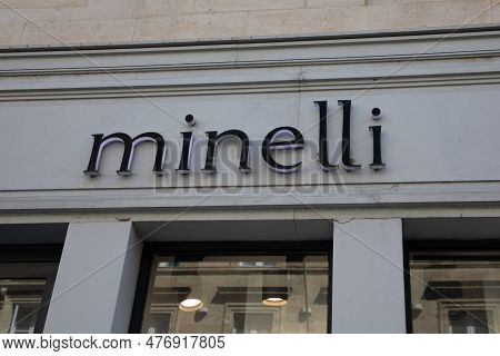 Bordeaux , Aquitaine  France - 05 19 2023 : Minelli Sign Shop Logo And Brand Text Facade Wall Of Sto