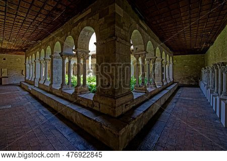 Vienne, France, May 26, 2023 : Cloister Of Saint-andre-le-bas, Founded In The 8th Century By Duke An