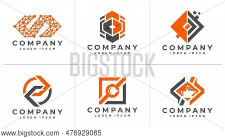 Modern Digital Program Code Logo Design. Technology Software Coding Logo Brand.