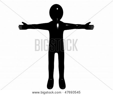 Mann in schwarz