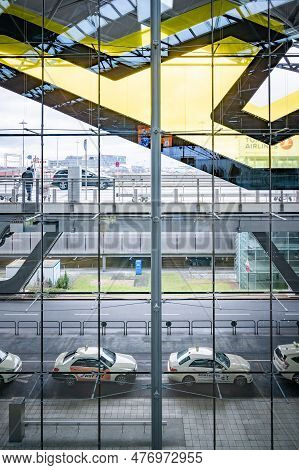 Cologne, Germany - 27. January 2023: Interioer Of The Modern Airport Cologne Bonn - Germany