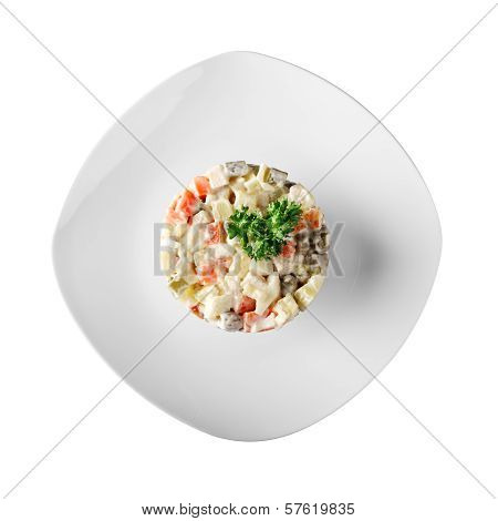 Russian Vegetable Salads With Mayonnaise