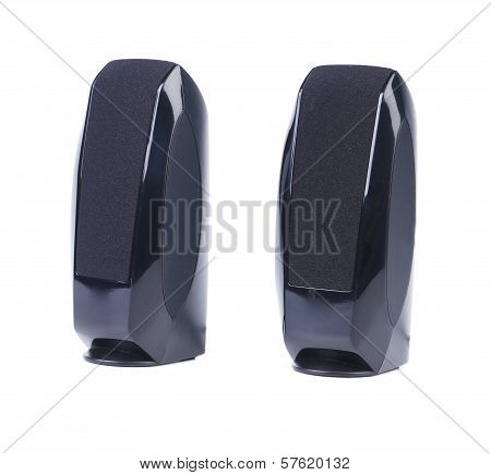 Black two speaker wireless.