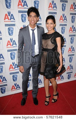 Dev Patel and Freida Pinto at the 18th Annual BAFTA/LA Britannia Awards, Hyatt Regency Century Plaza Hotel, Century City, CA. 11-05-09