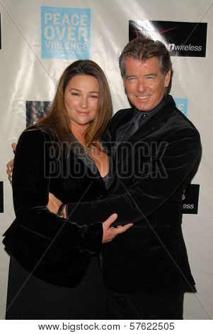 Keely Shaye Smith and Pierce Brosnan at the Peace Over Violence 38th Annual Humanitarian Awards, Beverly Hills Hotel, Beverly Hills, CA. 11-06-09