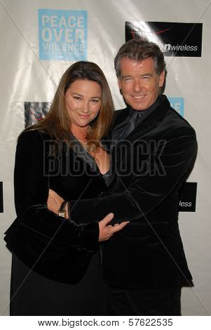 Keely Shaye Smith and Pierce Brosnan at the Peace Over Violence 38th Annual Humanitarian Awards, Beverly Hills Hotel, Beverly Hills, CA. 11-06-09