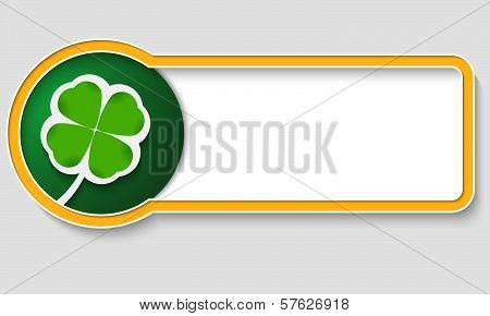 Yellow Text Frame And Cloverleaf