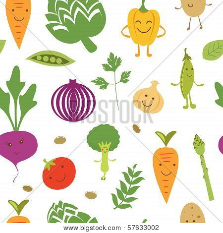 Fun vegetables pattern