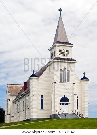 Kyrkan vid St Peter's Bay, PEI, Kanada
