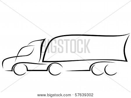 Logo of a aerodynamic truck