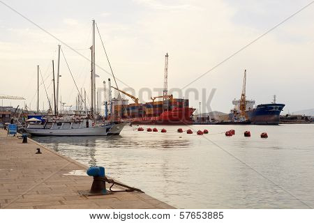 Ships In The Trapani Harbor