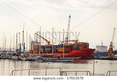 Ships In The Trapani Harbor