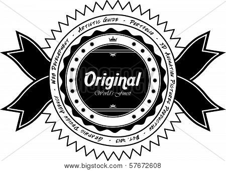 vintage sticker label