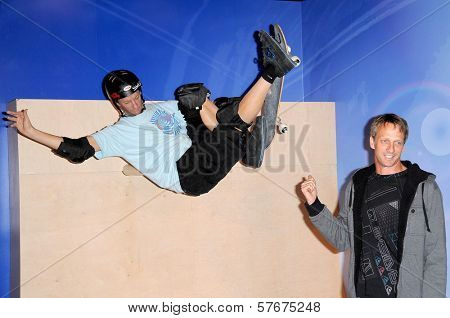 Tony Hawk at the Unveiling of Madame Tussauds Wax Figure of Tony Hawk. Madame Tussauds Wax Museum, Hollywood, CA. 07-29-09