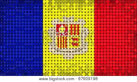 Flag Of Andorra Lighting On Led Display