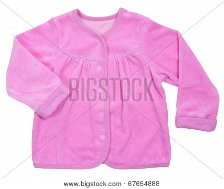 Baby pink loose jacket isolated on a white
