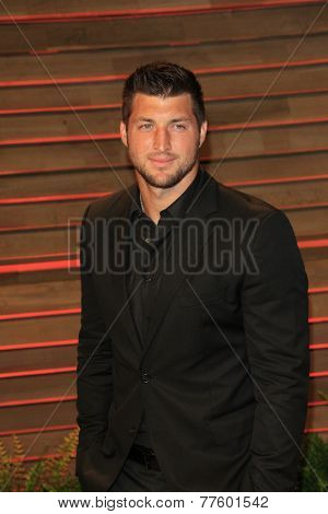 LOS ANGELES - MAR 2:  Tim Tebow at the 2014 Vanity Fair Oscar Party at the Sunset Boulevard on March 2, 2014 in West Hollywood, CA