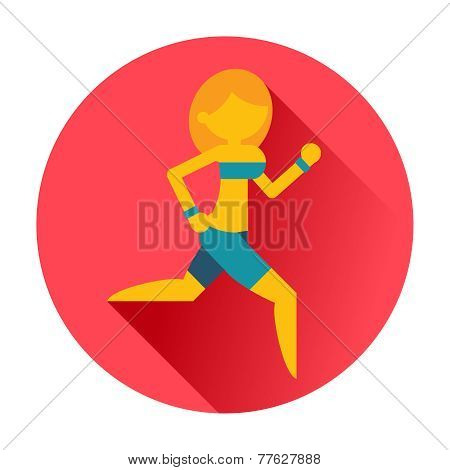running sports girl icon