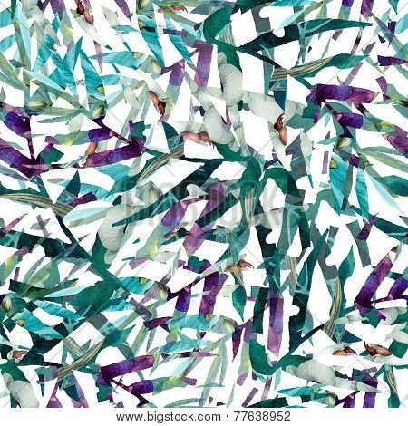 leaves abstract pattern background wallpaper watercolor