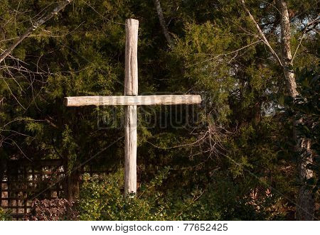 Rustic wooden cross