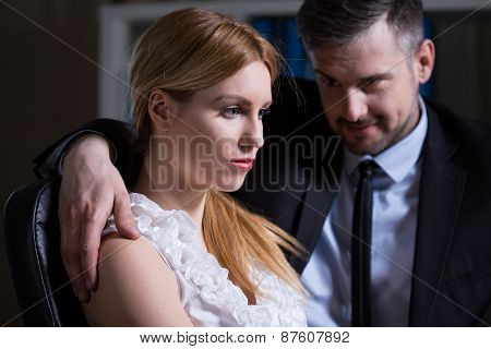 Boss Touching His Secretary