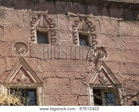 Stone Caving Designed Historical House In Guzelyurt, Aksaray