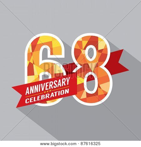 68Th Years Anniversary Celebration Design.