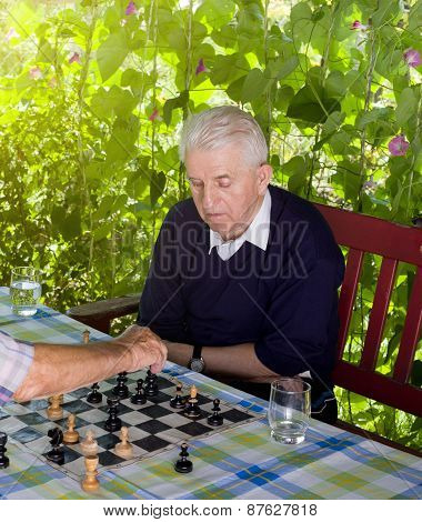 Pensioners Playing Chess