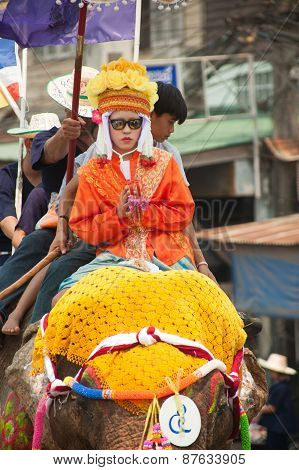 Si Satchanalai Elephant Back Ordination Procession.