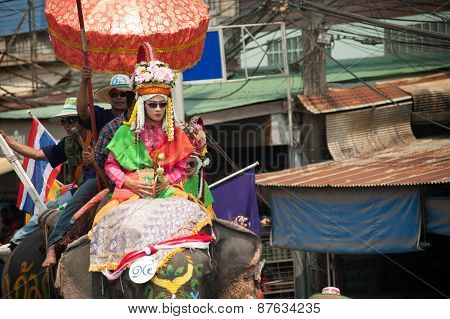 Si Satchanalai Elephant Back Ordination Procession.