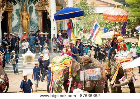 Si Satchanalai Elephant Back Ordination Procession