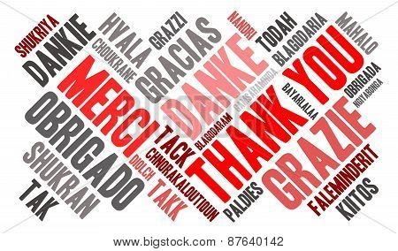 International Thank You Word Cloud