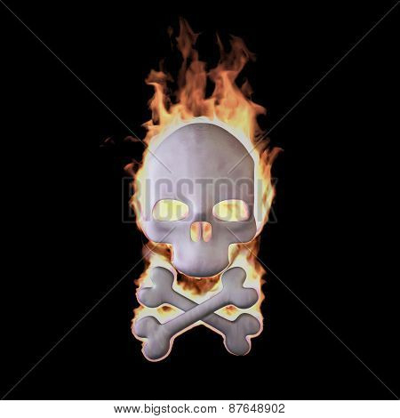 Flaming Skull