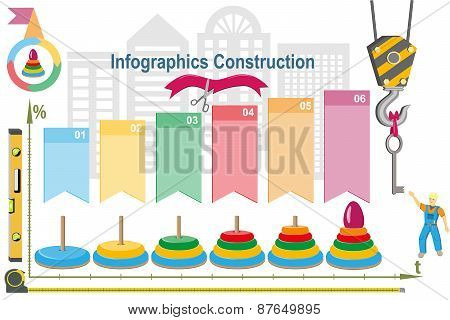 Conceptual Construction Project.building Infographics.