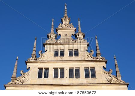 Old Hanseatic Facade In Munster