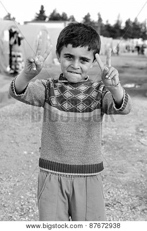 People In Refugee Camp