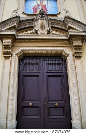 Church Caiello Gallarate Varese Italy The Old   Entrance  Mosaic